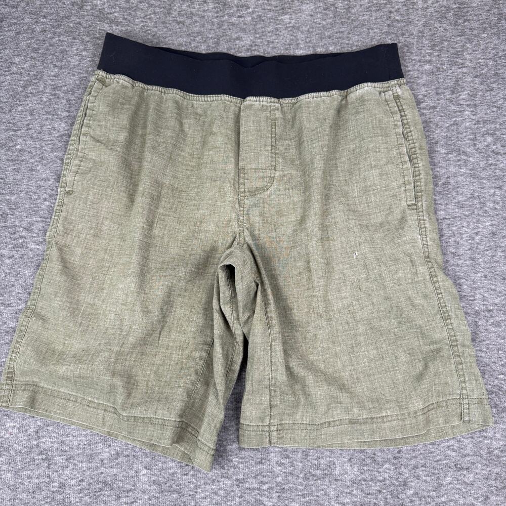 Prana Men's Vaha Shorts Hemp Blend Medium Green Sustainable 10" Inseam